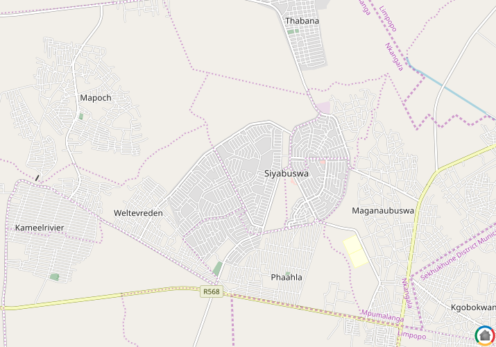 Map location of Siyabuswa - B
